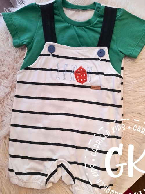 Jardineira Listrada Lemon