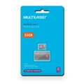 Pen Drive 2 em 1 Leitor USB + Cartão de Memória Classe 10 32GB Preto Multilaser - MC163