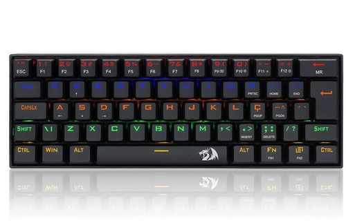 Teclado Mecânico Gamer Redragon Lakshmi, Rainbow RED, Switch, ABNT2, Preto - K606R (PT-RED)