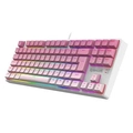 Teclado Gamer Redragon Daksa Branco e Rosa RGB com Switch Marrom - k576gp-rgb (pt-brown)