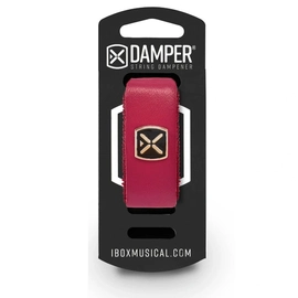 Damper Em Couro Legitimo e Tag Em Metal Bordo Dsmd04
