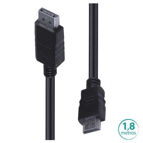 Cabo Displayport para Hdmi 1.4v 1.8m Hdp18
