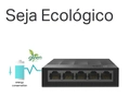 HUB SWITCH TP-LINK LS1005G 5 PORTAS GIGABIT 1000MBPS - PRETO