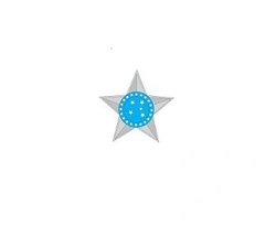 Divisa de Gola Metal de 2° Tenente (Unidade)