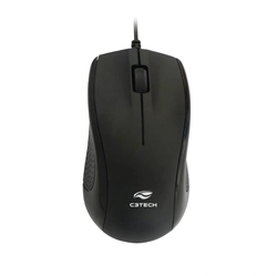 Mouse USB, MS-26BK, Preto, C3Tech, com cabo 2 metros