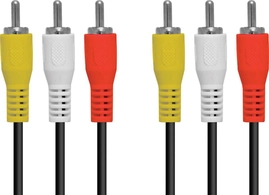 Cabo 3 Rca x 3 Rca para Áudio e Vídeo 1.5 Metros - 3rca-15