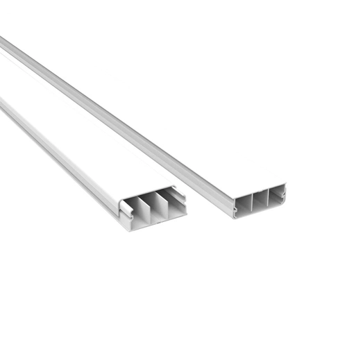 Canaleta 40x15x2000 Enerbras Branca Sem Dupla Face Com Divisao