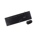 Kit Combo Teclado e Mouse Com Fio Conexao Usb Cabo de 150cm 1200dpi Teclas Chocolate Preto Tc240