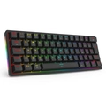 Teclado Gamer Mecanico Redragon Akali 60% RGB Preto - K642-RGB PT Brown