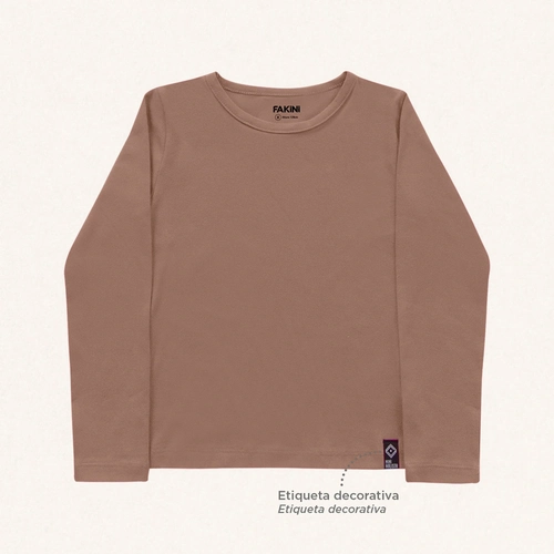 Blusinha Manga Longa Básica Fakini - Feminina