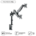 Suporte a Gás para 2 Monitores Pcyes 17 a 32 VESA 100x100 - PLMSM02B