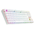 Teclado Mecanico Redragon Kumara Pro Lunar White RGB Switch Vermelho - K552W-RGB-PRO PT-RED