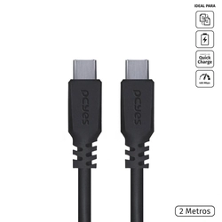 Cabo Pcyes Usb-c Tipo-c para Usb-c Tipo-c 2M Preto - Pucp-02