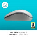 Mouse Sem Fio 1000dpi  Rapoo RA008 Branco