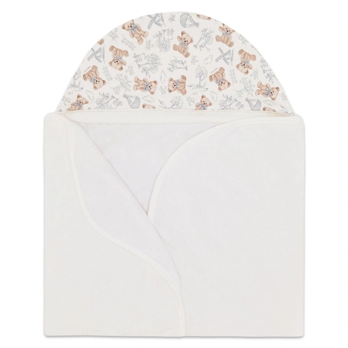 Toalha Capuz Forrada Suedine, Atoalhado e Fralda Masculina – Urso Provençal