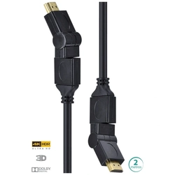 Cabo Hdmi 2.0 4K Ultrahd 3D Com Conectores 360° Vinik 2 Metros - H20b360-2