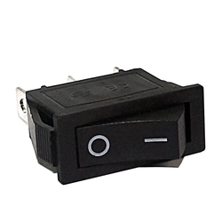 Chave Retangular Gangorra Preta 3t 15a 250vac/  30a 125vac Kcd3-102