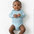 Body Manga Longa 100% Algodão Taita - Azul Céu
