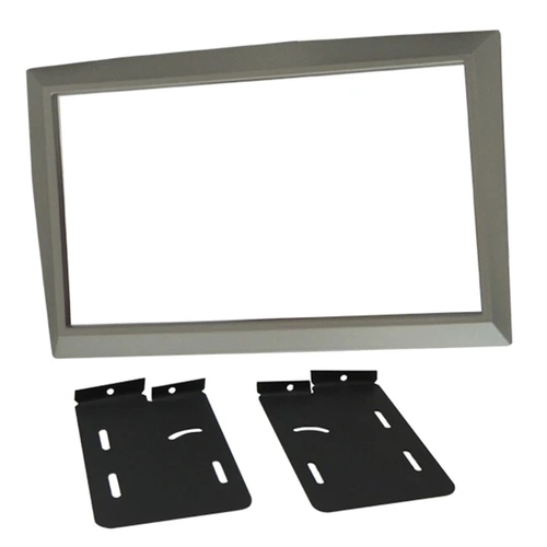 Moldura Fiamon 2 Din Renault Megane / Grand Tour Com Suporte Prata