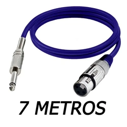 CABO MICROFONE PLAYER XLR(F) X P10 7M AZUL