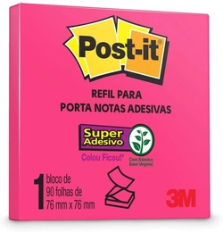 Refil Para Porta Notas Adesivas Rosa Neon - Post-it 3M