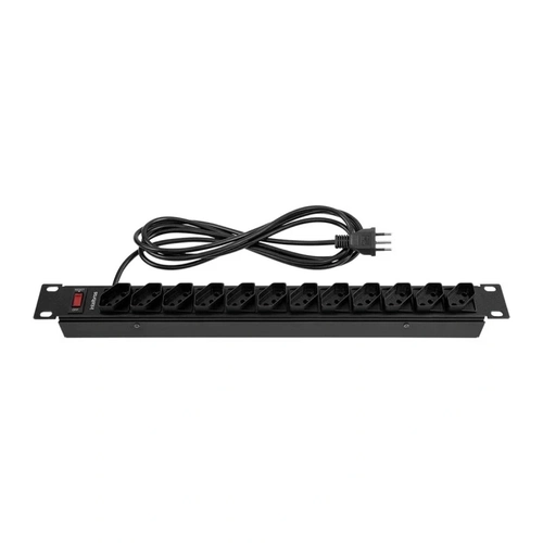 Protetor Eletronico Intelbras C/ 12 Tomadas P/ Rack Preto Epr 212 4824301
