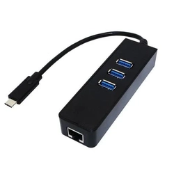Cabo Adaptador Usb-c Tipo-c Para Hub 3 Portas USB 3.0 Rj45 /1000 Mbps Jc-tyc-r03