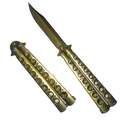 Canivete Buterfly Dourado  (HZ-06-1173)
