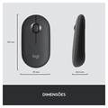 Kit Teclado e Mouse Logitech MK470, Design Slim, Sem Fio, Ambidestro, Clique Silencioso, US, Grafite - 920-009268