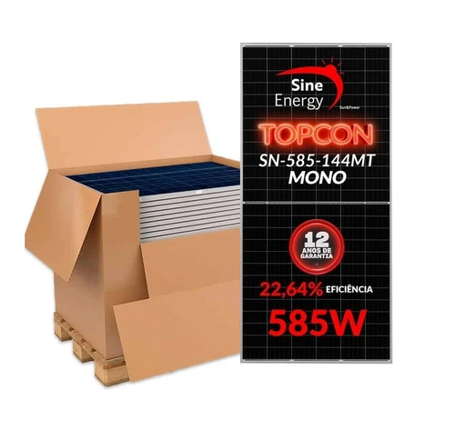 Painel Solar Sine Energy 585W SN-585-144MT Mono N-Type