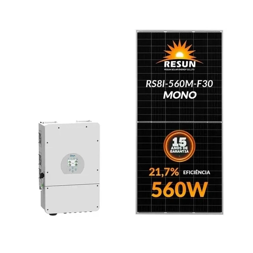 Gerador Solar Hibrido Deye 9,52 Kwp Mon. 220v Fibromadeira (8k/560w)
