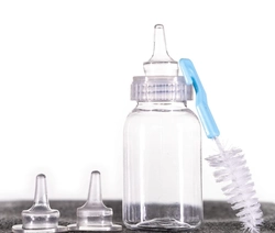 Kit Mamadeira G para Animais de Estimação com 3 bicos e Limpador