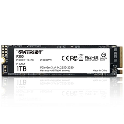 SSD Patriot P300, 1TB, M.2 NVMe 1.3, Leituras: 2100MB/s e Gravações: 1650MB/s - P300P1TBM28