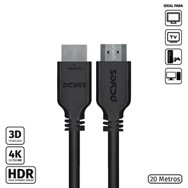 Cabo Hdmi 2.0 4k 30awg Puro Cobre 20 Metros - Phm20-20