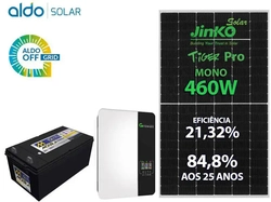 Gerador De Energia Solar Growatt Off Grid Laje Solar Group Growatt Gf 2,76kwp Spf Es 5kva Mppt Mono 220v 4,8kwh