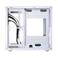 Gabinete gamer K-MEX Aquário Micro CG-W2SB, RGB,  Lateral de Vidro Temperado, s/fan, Branco - CGW2SBRH002CB0X