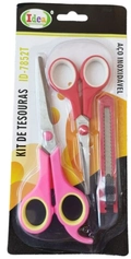 Tesoura Multiuso Kit c/3pçs cores sortidas Ref.7852T