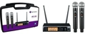 MICROFONE SEM FIO DUPLO HARMONICS HSF200 – UHF / DISPLAY DIGITAL / AUTO SCAN