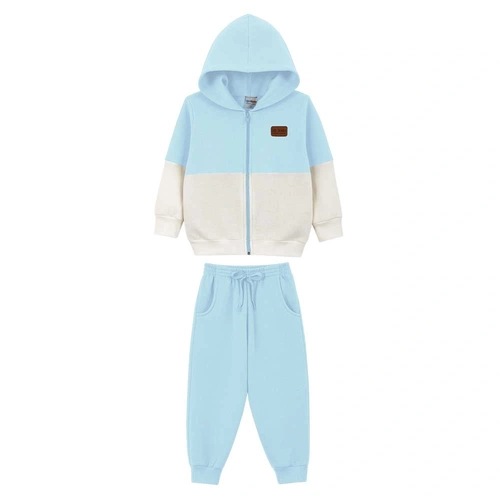 Conjunto Jaqueta Recortes e Calça Moletom Lik Kids - Masculino