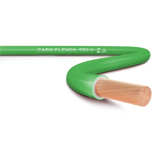 Cabo Flexivel Flexsil 750v 10,00mm² 100m Verde
