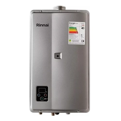 Aquecedor A Gás Rinnai Digital Prata Reu-e270 Feh Standard 27 Litros GN