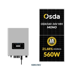 Gerador Edeltec Solar Deye 19,60 Kwp Tri. 220v Fibrometal (25k/560w)