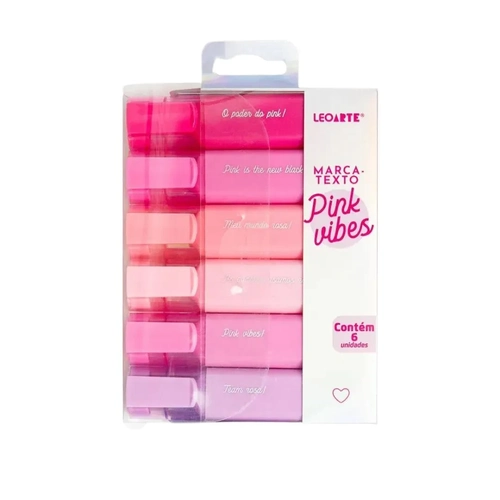 Marca Texto Pink Vibes 6 Cores Leo Arte