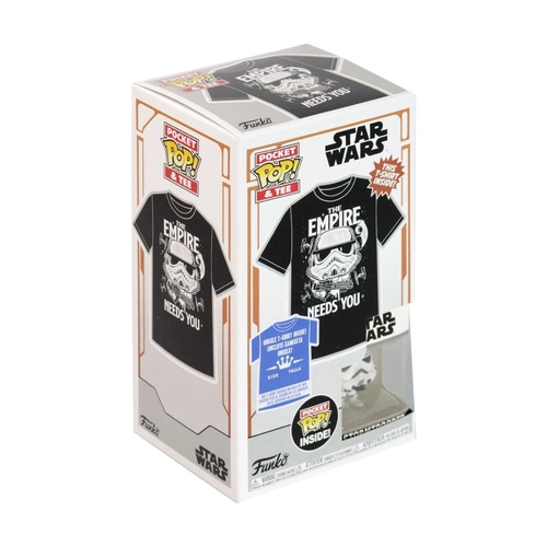 Pop! Tees Camiseta Infantil e Pocket Pop! Star Wars - Stormtrooper - Tam g