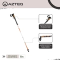 Bastão de Caminhada Actos 115cm - 135cm, Trava Rápida e Manopla de Cortiça (Azteq)