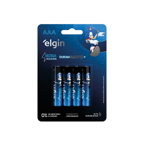 Pilha Ultra Alcalina  AAA Elgin Blister C/4 - 82435