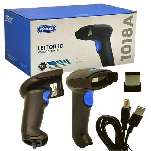 Leitor Código De Barras  1D Usb e sem fio  Sem Suporte - Knup