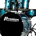 Bateria Acústica Premium Dx722 Bl Azul Completa Cor Azul - Bumbo 22