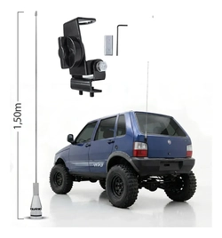 Kit Antena Px M300EC Suporte M550 Porta Mala Enfeite Parafuso Anti Furto