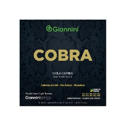 Encordoamento para Viola Aço Prateado Tensão Leve Série Cobra Gesvl